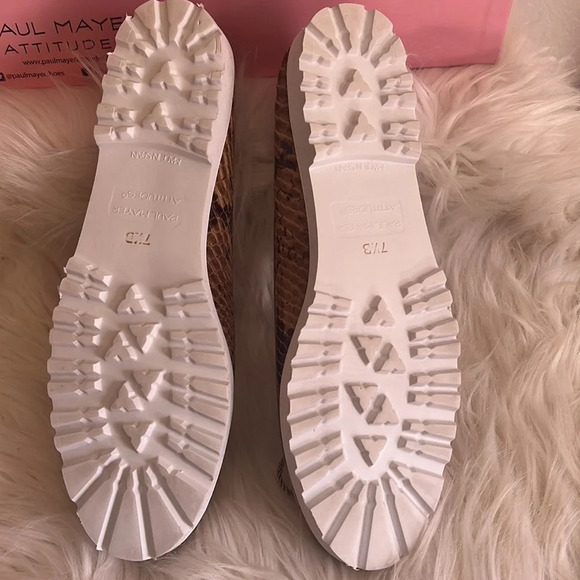 New Paul Mayer Attitudes Bingo Python Brown Ballet Flats Sz-7.5 - Picture 7 of 7